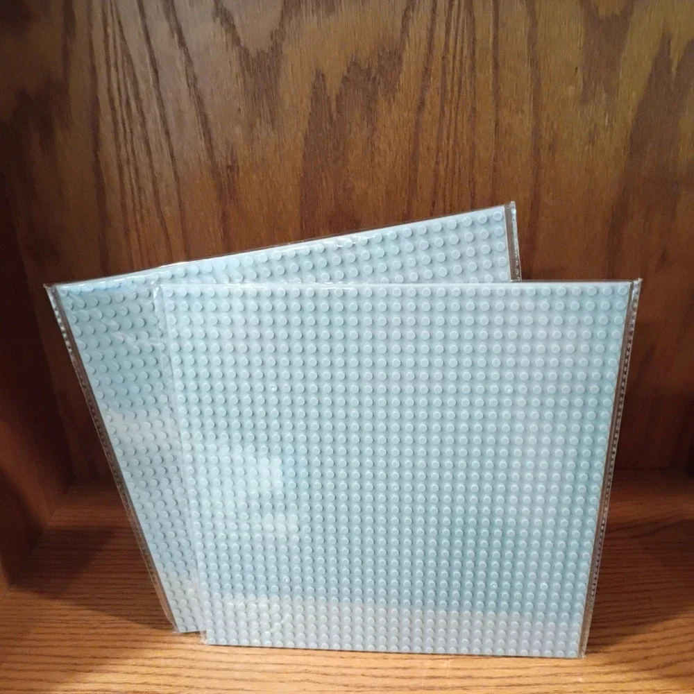 2 Classic Gray Baseplates, Square 32x32 Stud Foundation 10